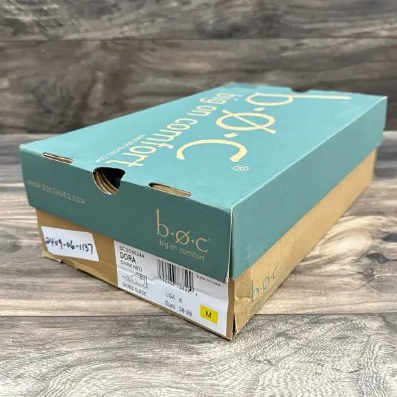 NIB BOC by Born Dora 8M Suede Gladiator Sandal Dk Red - Picture 11 of 12